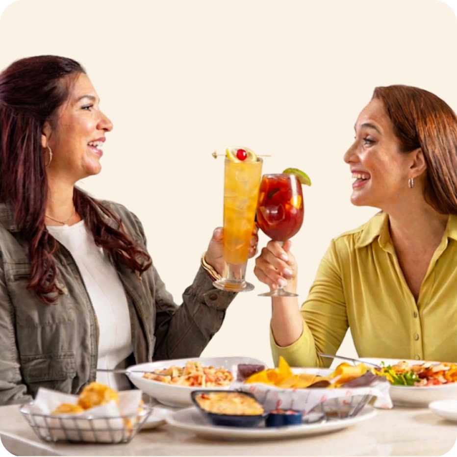 A couple enjoying a meal together at Red Lobster